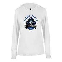 Load image into Gallery viewer, PIRATES WOMENS PERFORMANCE HOODED LONG SLEEVE
